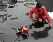 400g黑色土工布生产